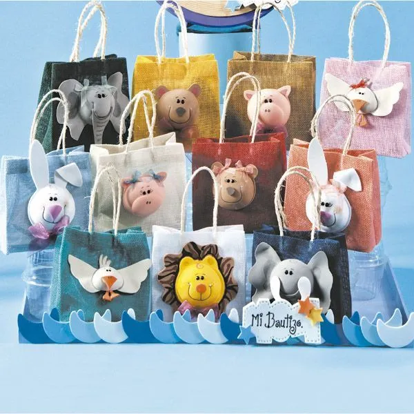 Dulceros decorados con animalitos de fomi termoformado | patrones ...
