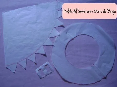 Molde de gorro de bruja en goma espuma - Imagui