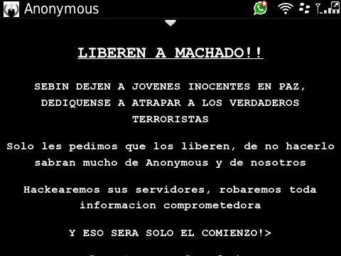 KIKE 230 on Twitter: "RT @bad_noel: #AnonymousVenezuela acaba de ... KIKE 230 on Twitter: "RT @bad_noel: #AnonymousVenezuela acaba de ...