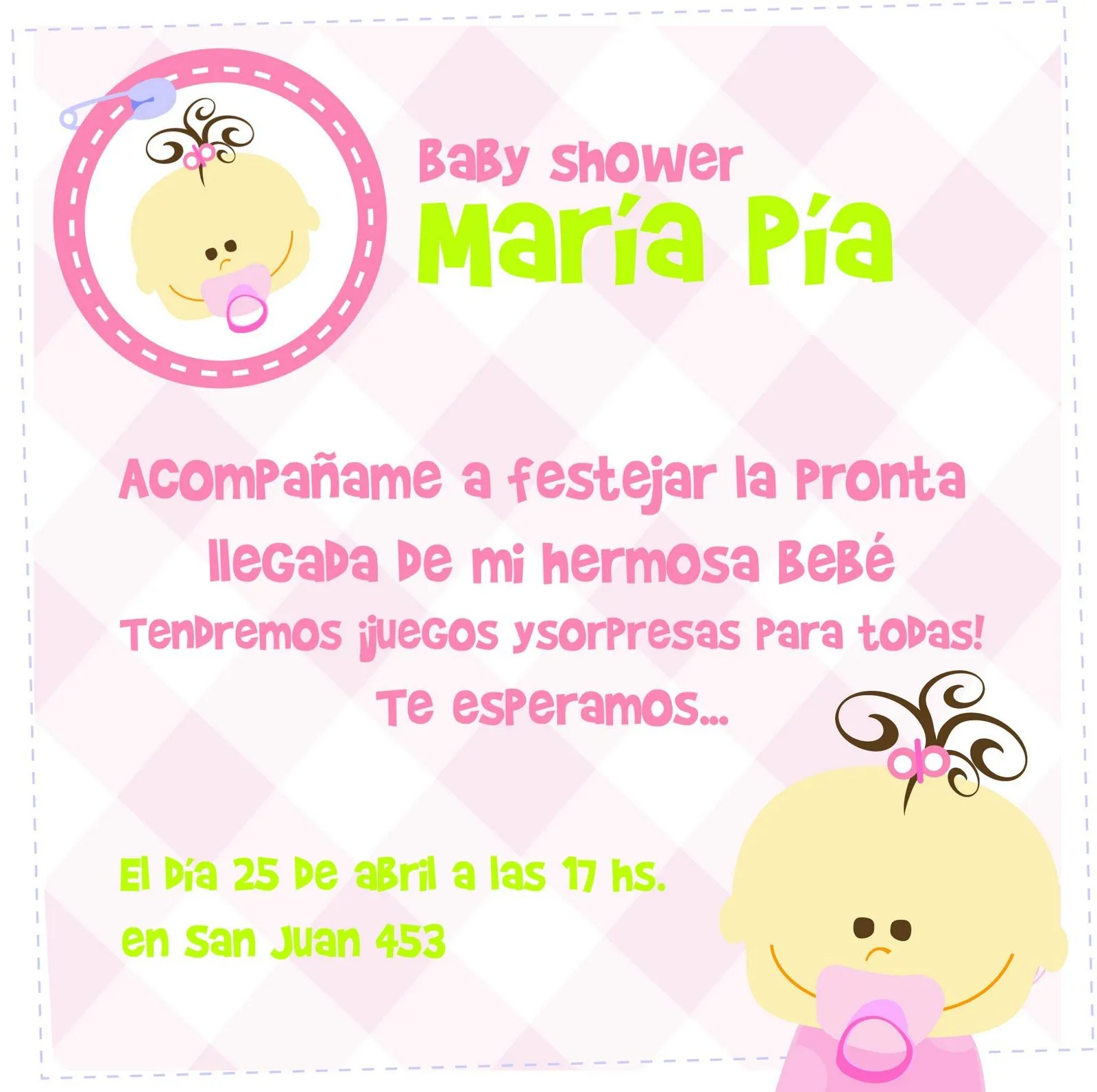 Palabras de invitación de baby shower - Imagui