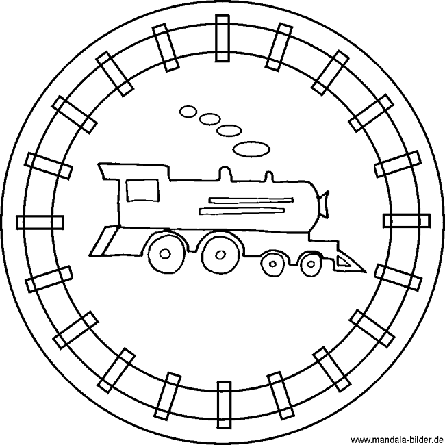 Kinder Mandala Malvorlage - Lokomotive, Eisenbahn und Dampflokomotive Kinder Mandala Malvorlage - Lokomotive, Eisenbahn und Dampflokomotive