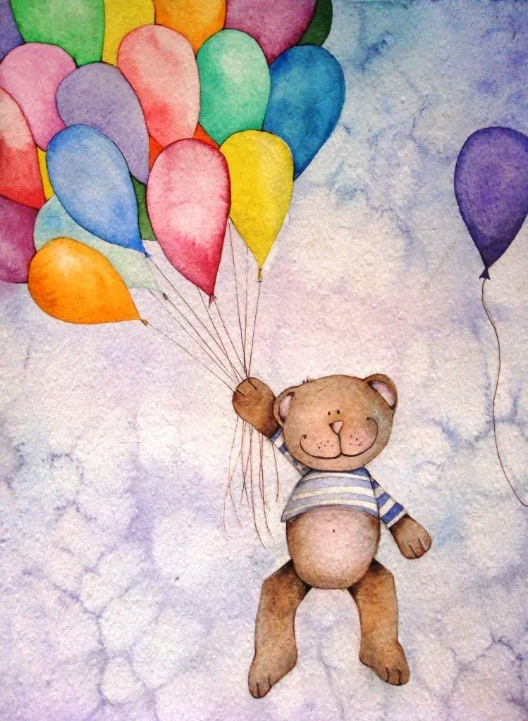 Kira Mamontova: Bear with balloons/ Oso con globos Kira Mamontova: Bear with balloons/ Oso con globos