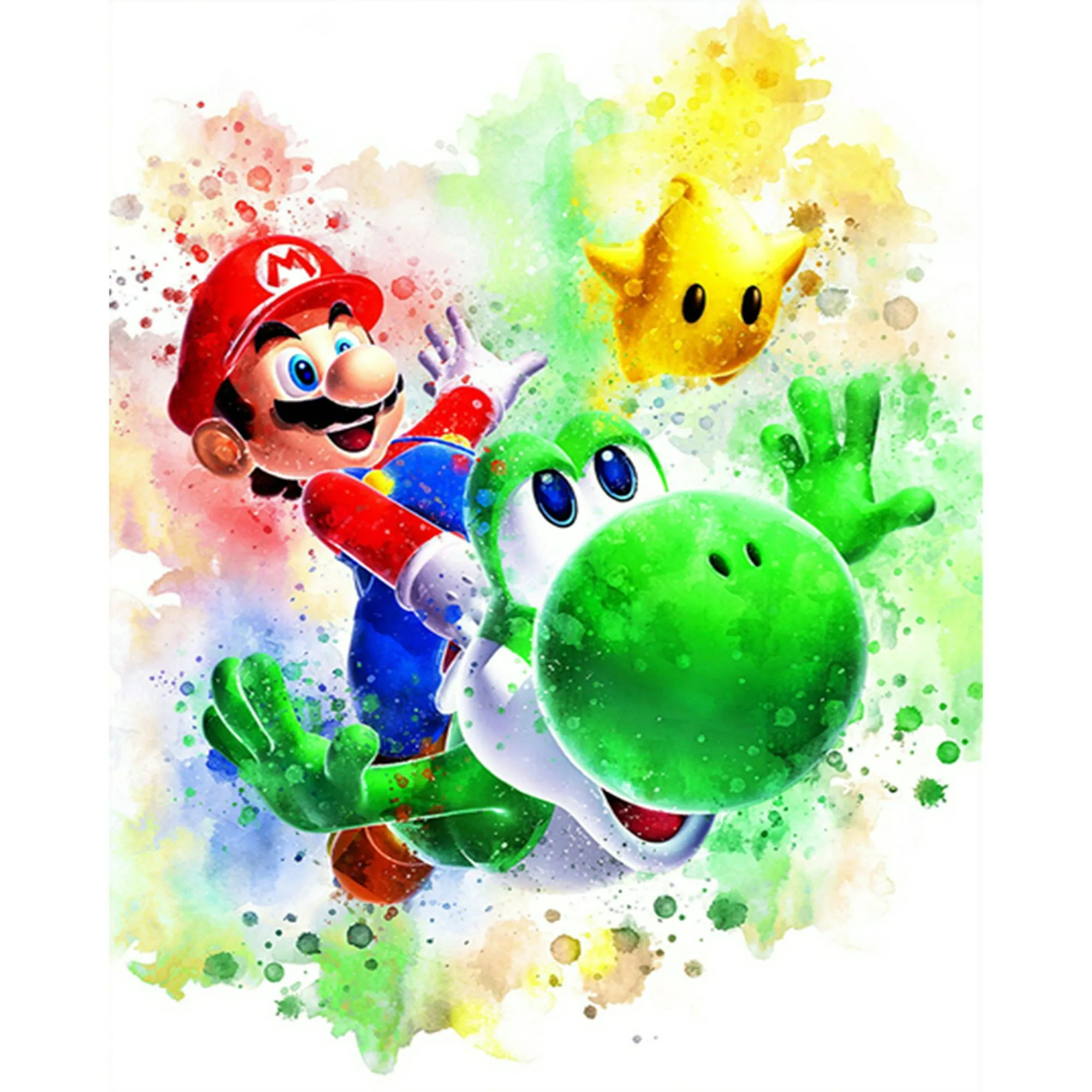 Kit de bordado de hilo de 11 quilates de Super Mario Yoshi, punto de cruz  completo, 40x50cm (SZX2169 Sywqhk Decoración hogareña | Walmart en línea