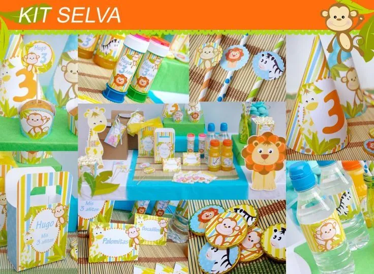 Kit para celebrar una fiesta de la selva | Selva | Pinterest ...