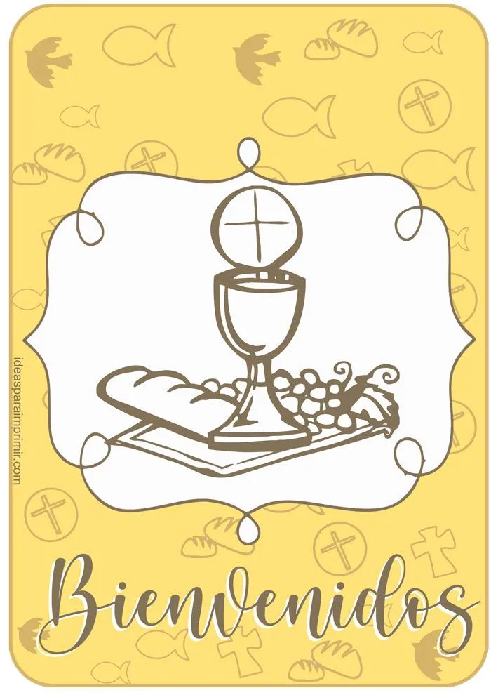 KIT de PRIMERA COMUNIÓN para imprimir GRATIS. Incluye invitaciones  editables!! - Ideas para imprimir