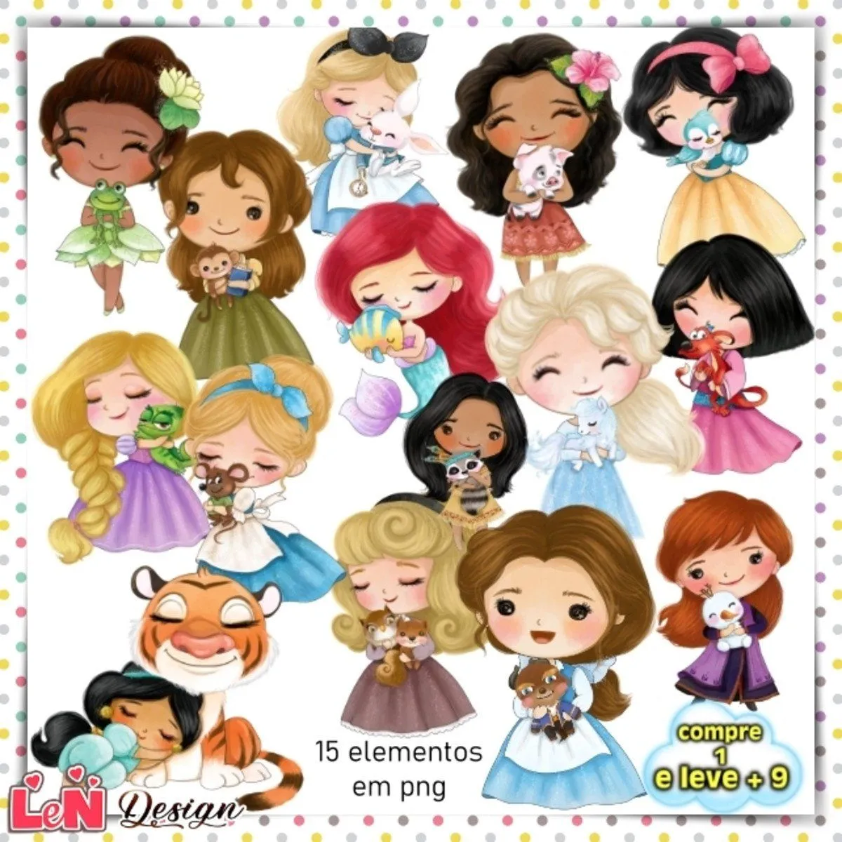 Kit Digital Princesas Disney Baby Aquarela | Elo7