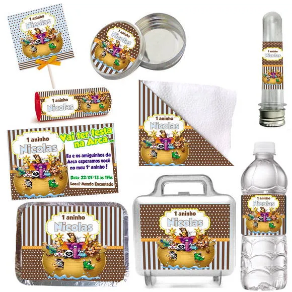 Kit Festa Arca de Noé | Mimo Lembrancinhas | Elo7 Kit Festa Arca de Noé | Mimo Lembrancinhas | Elo7