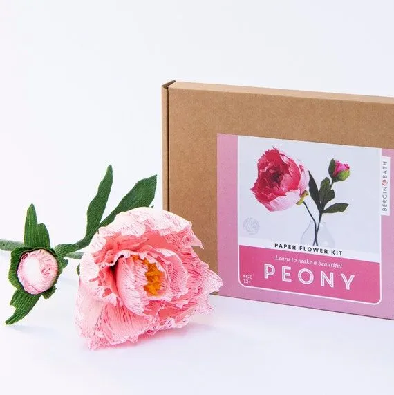 Kit Flor de Papel Peonía. Kit de papercraft para mujer. Una - Etsy España Kit Flor de Papel Peonía. Kit de papercraft para mujer. Una - Etsy España