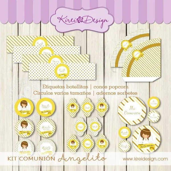 Kit imprimible comunión Mod. Angelito | KireiDesign