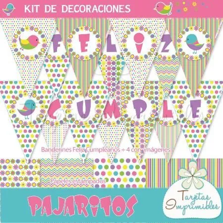 Kit imprimible para nena con pajaritos | Imprimibles | Pinterest Kit imprimible para nena con pajaritos | Imprimibles | Pinterest