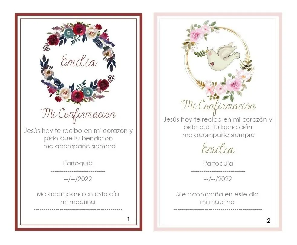 Kit Imprimible Tarjeta De Flores Para Confirmación, Comunión - Avisos en Souvenirs, Cotillón y Fiestas Kit Imprimible Tarjeta De Flores Para Confirmación, Comunión - Avisos en Souvenirs, Cotillón y Fiestas