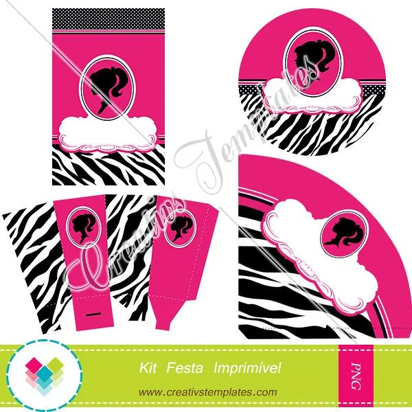 Kit Imprimir Barbie Zebrinha | Flickr - Photo Sharing!