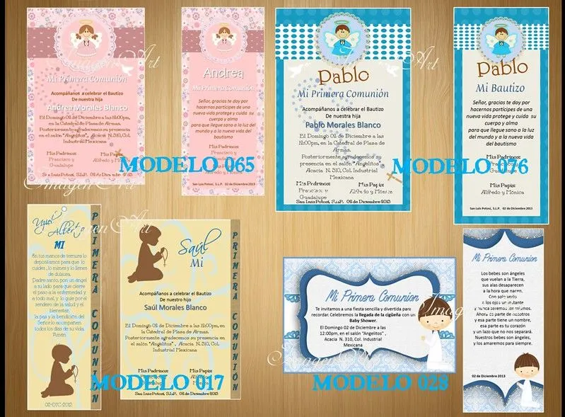 Kit Para Imprimir De Primera Comunión, Invitación, Separador ... Kit Para Imprimir De Primera Comunión, Invitación, Separador ...