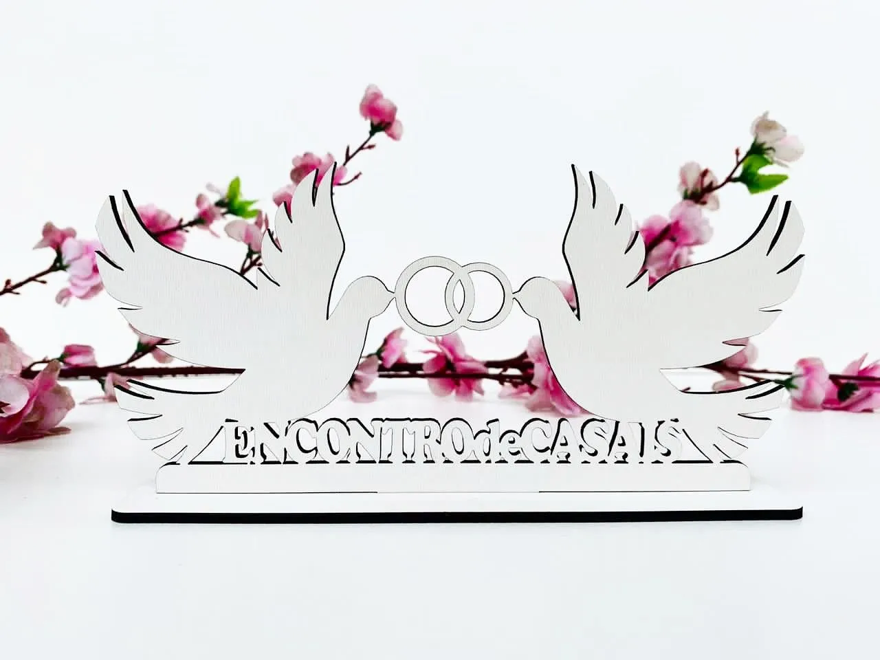 Kit Lembrancinhas MDF Branco Encontro de Casais - Casamento Personalizado Kit Lembrancinhas MDF Branco Encontro de Casais - Casamento Personalizado
