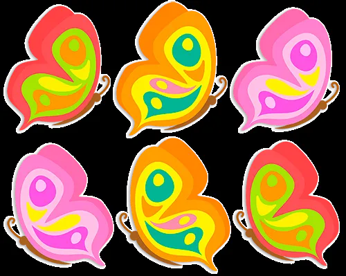 Kit 6 mariposas