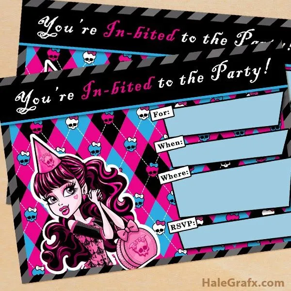 Invitaciones de las Monster High gratis - Imagui Invitaciones de las Monster High gratis - Imagui