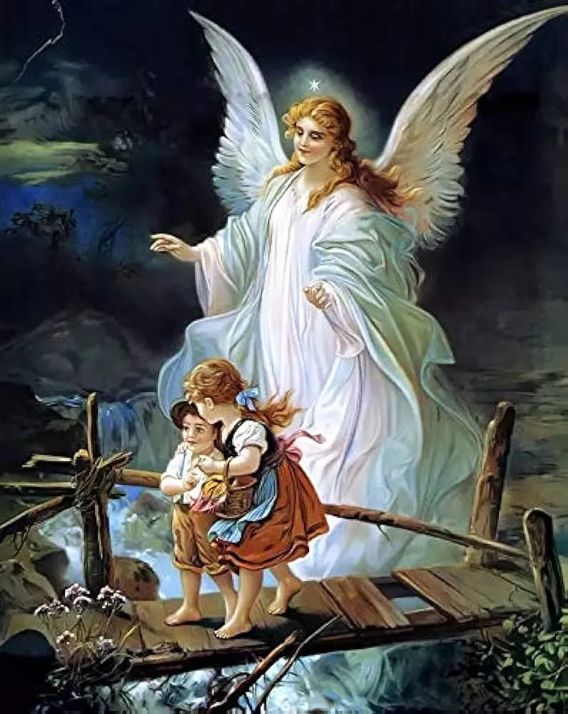 Kit de pintura de diamante de perforación completa para niños, diseño de ángel de la guarda por números, bordado de diamantes de imitación en 5D, para manualidades, decoración de pared del hogar ( Kit de pintura de diamante de perforación completa para niños, diseño de ángel de la guarda por números, bordado de diamantes de imitación en 5D, para manualidades, decoración de pared del hogar (