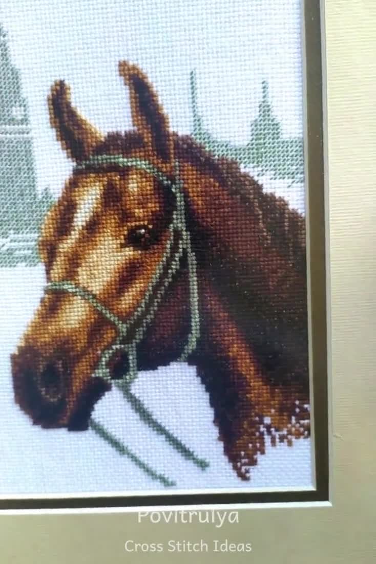 Kit de punto de cruz de Londres Caballo marrón para Bordar - Etsy México Kit de punto de cruz de Londres Caballo marrón para Bordar - Etsy México