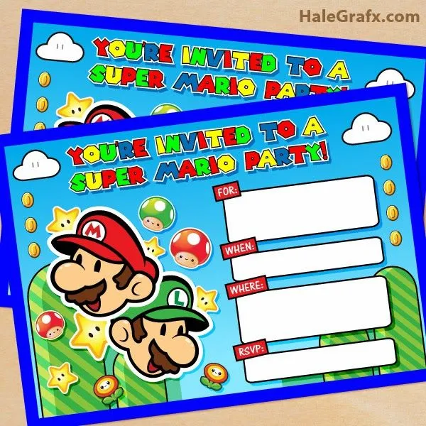 Kit de Super Mario Bros para Imprimir Gratis. | Ideas y material ... Kit de Super Mario Bros para Imprimir Gratis. | Ideas y material ...