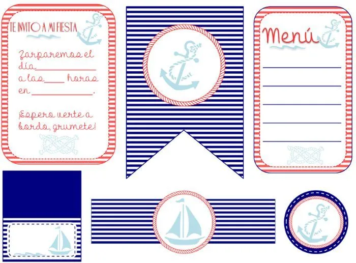 kits fiesta imprimibles gratis | Nautica Marinero | Pinterest ...