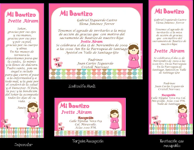 Invitaciónes para bautizo en forma de separador - Imagui Invitaciónes para bautizo en forma de separador - Imagui