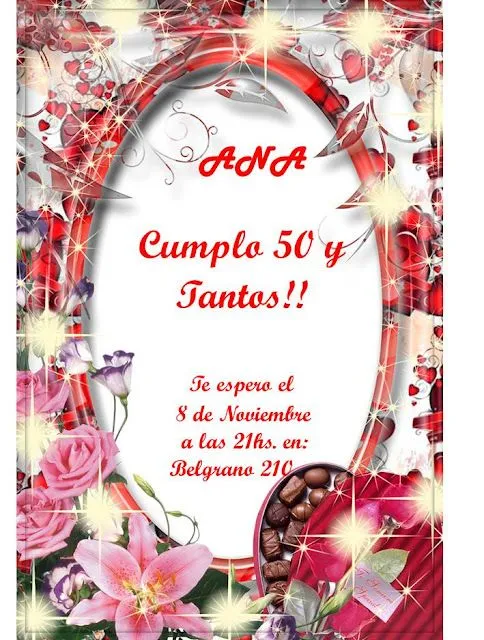 Tarjetas de invitación de cumpleaños adultos mujer - Imagui
