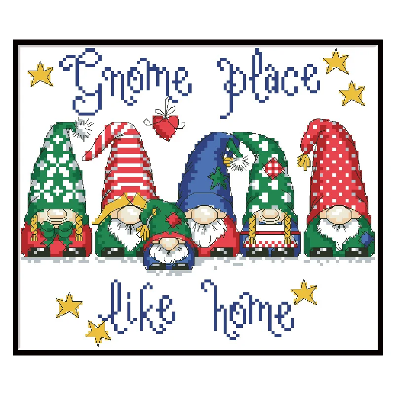Kits de patrones de punto de cruz contados de Feliz Navidad, juegos de bordado de tela sin imprimir para costura, manualidades DIY, decoración del hogar, 11, 14ct Kits de patrones de punto de cruz contados de Feliz Navidad, juegos de bordado de tela sin imprimir para costura, manualidades DIY, decoración del hogar, 11, 14ct
