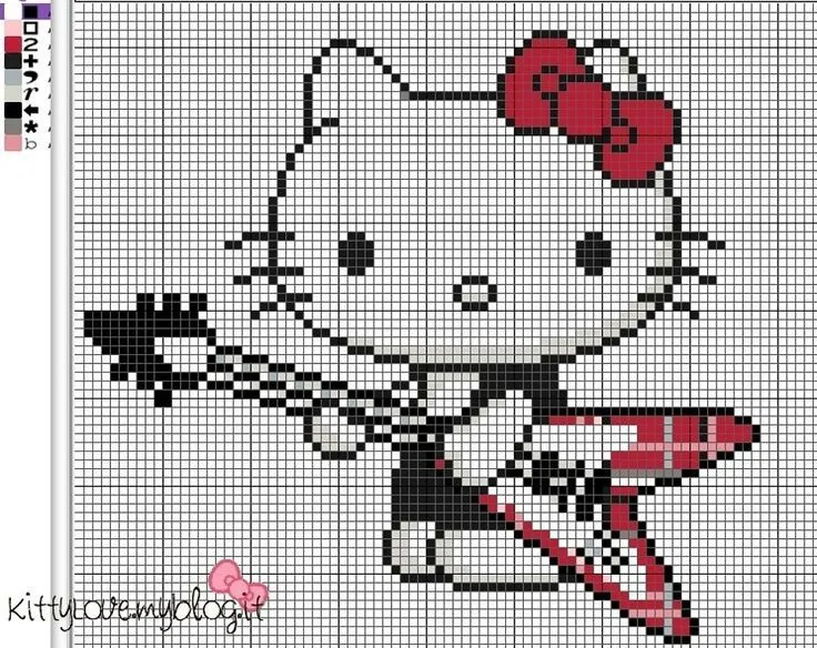 Kitty guitarra rock punto de cruZ DIY | Ideas DIY | Pinterest ...