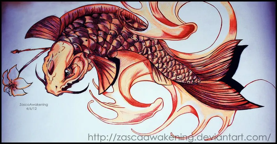 Koi Fish by ZascaAwakening on DeviantArt