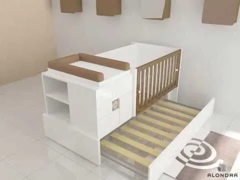 Konver K416" - Cuna convertible Alondra - YouTube