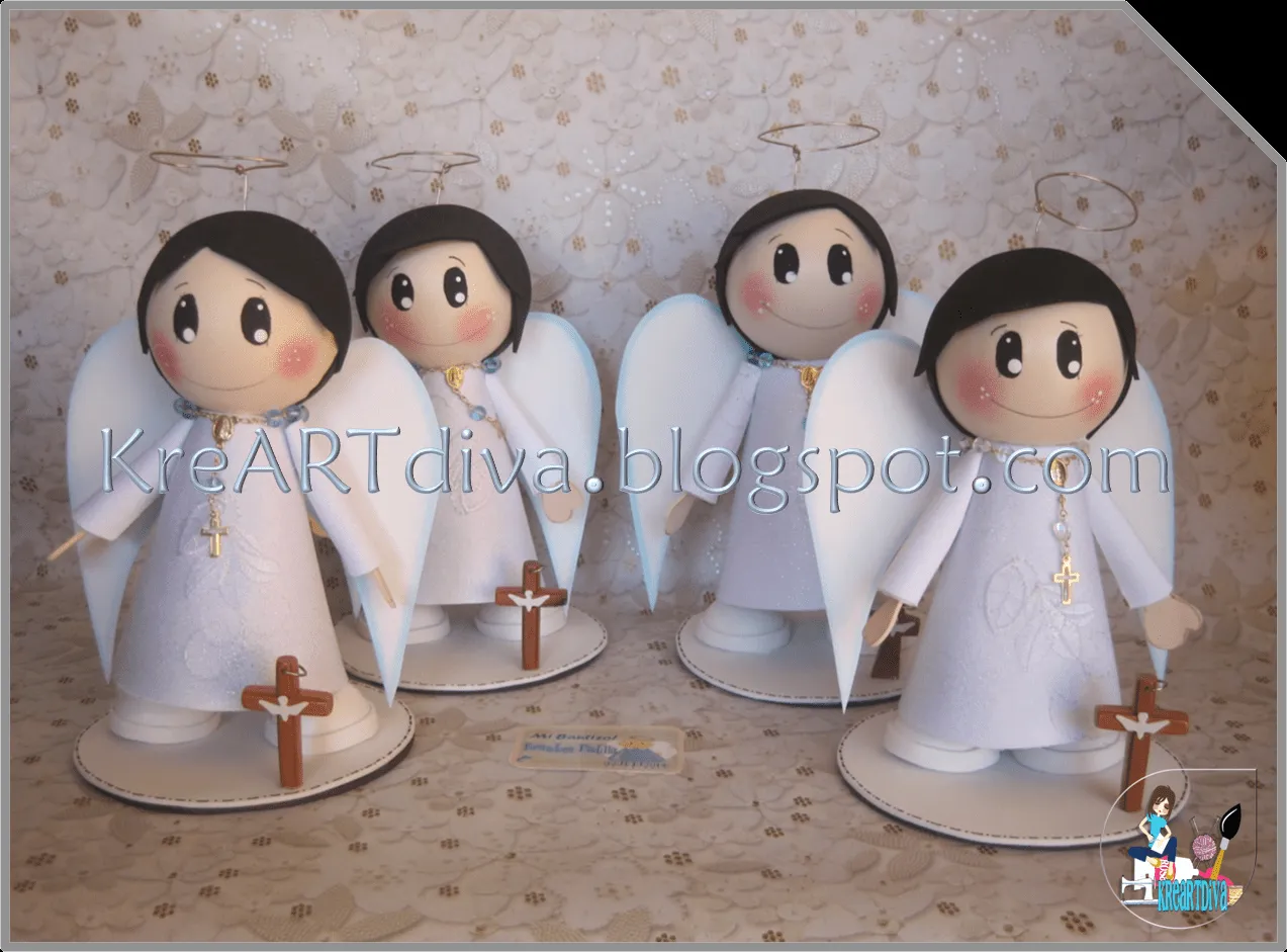 KreARTdiva: Centro de Mesa Bautizo Niño," Fofuchos Ángeles " KreARTdiva: Centro de Mesa Bautizo Niño," Fofuchos Ángeles "