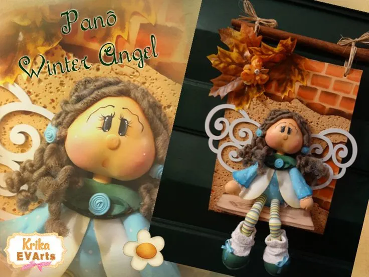 Krika EVArts: Um anjo country... | trabalhos em eva/ foam craft ...