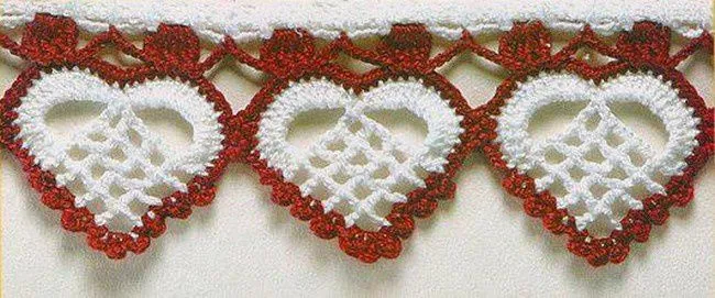 coeurs - Fleurs et Applications au Crochet
