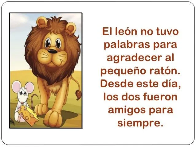 La Fábula el león y el ratón