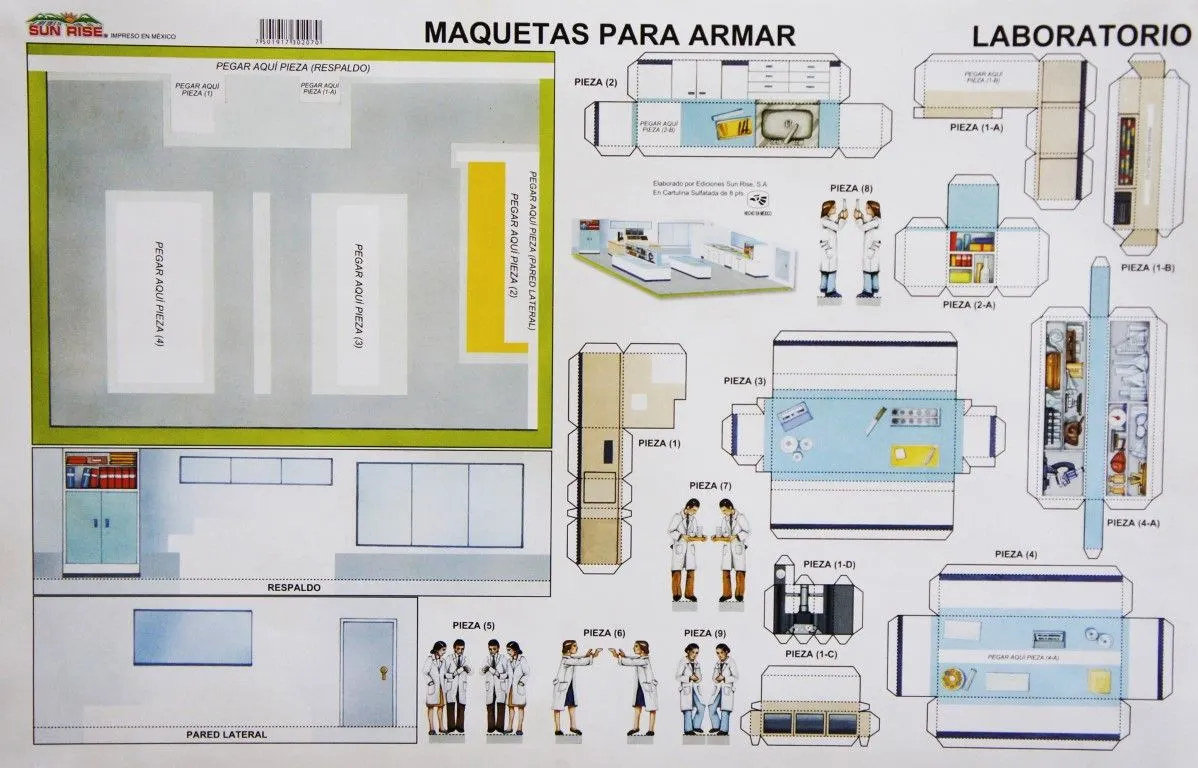 LABORATORIO Maqueta para Recortar y Armar – Fuji Hands LABORATORIO Maqueta para Recortar y Armar – Fuji Hands