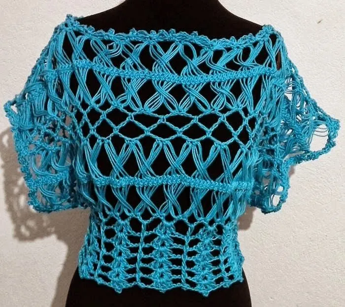 Mis labores en Crochet: Blusa tejida en horquillas, crochet y dos ... Mis labores en Crochet: Blusa tejida en horquillas, crochet y dos ...