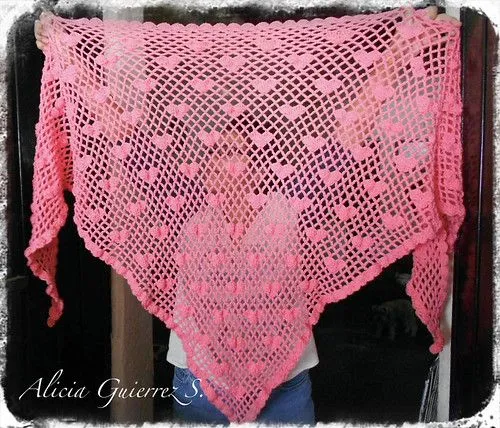 Como hacer un chal a crochet - Imagui