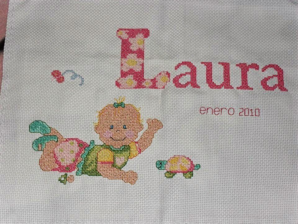 mis labores infantiles: cuadros con nombre a punto de cruz mis labores infantiles: cuadros con nombre a punto de cruz