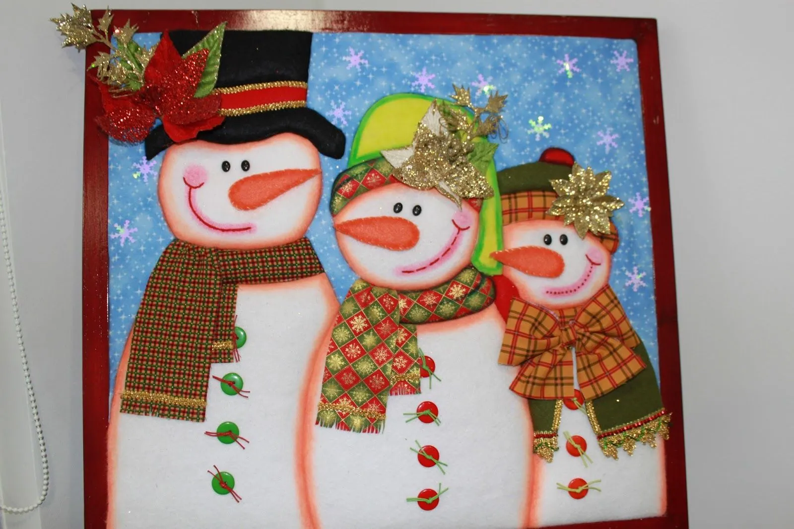 LABORES DE LILIANA: Muñecos de nieve, realizados por Shirley ... LABORES DE LILIANA: Muñecos de nieve, realizados por Shirley ...