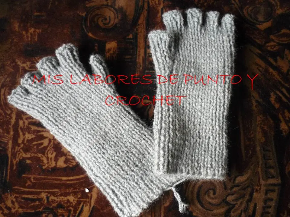 mis labores de punto y crochet: guantes sin dedos mis labores de punto y crochet: guantes sin dedos