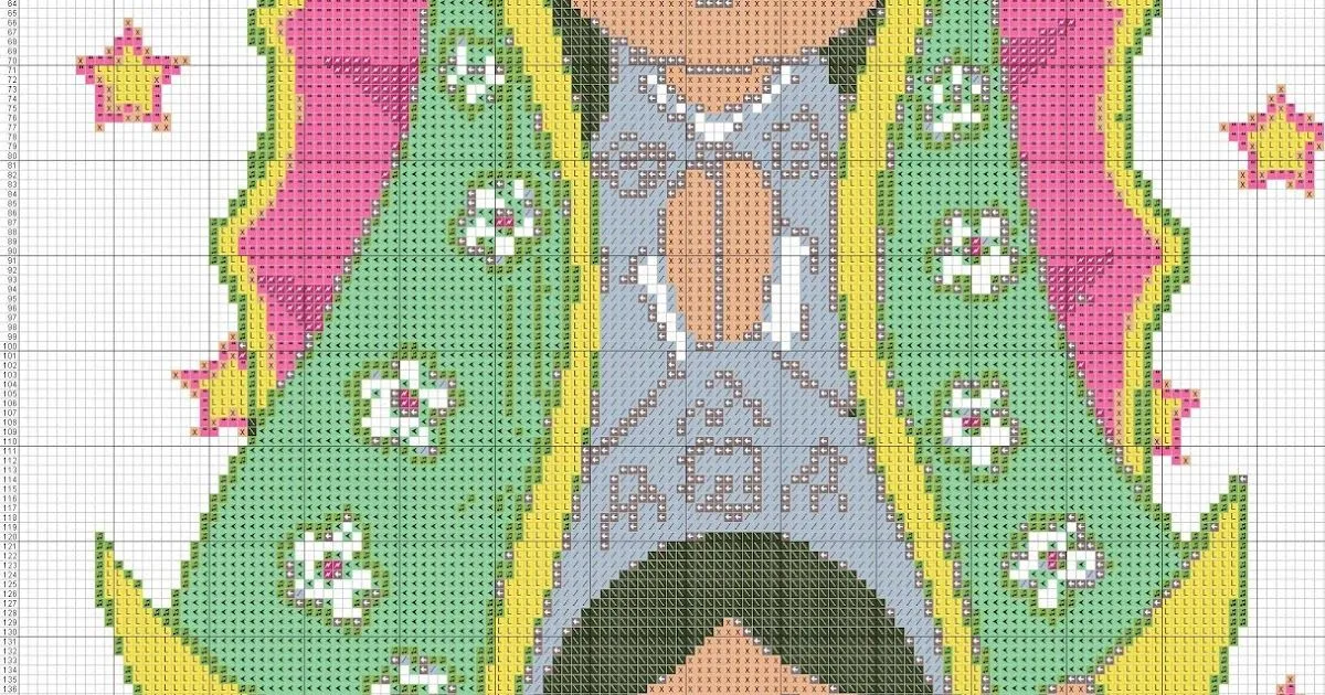 LABORES PUNTO DE CRUZ: Virgen Guadalupe plis punto de cruz LABORES PUNTO DE CRUZ: Virgen Guadalupe plis punto de cruz