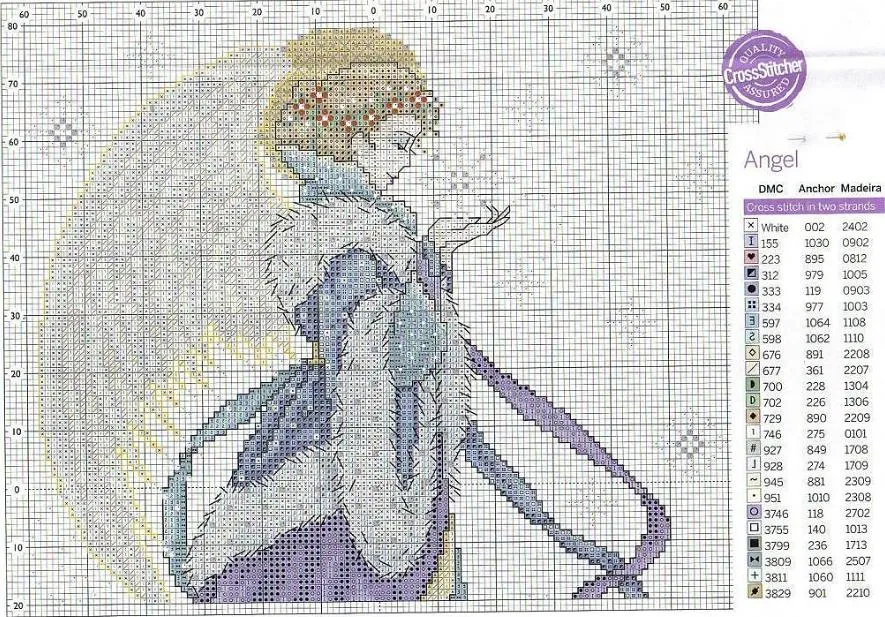 laboresdeesther Punto de cruz gratis : Angel de las nieves laboresdeesther Punto de cruz gratis : Angel de las nieves