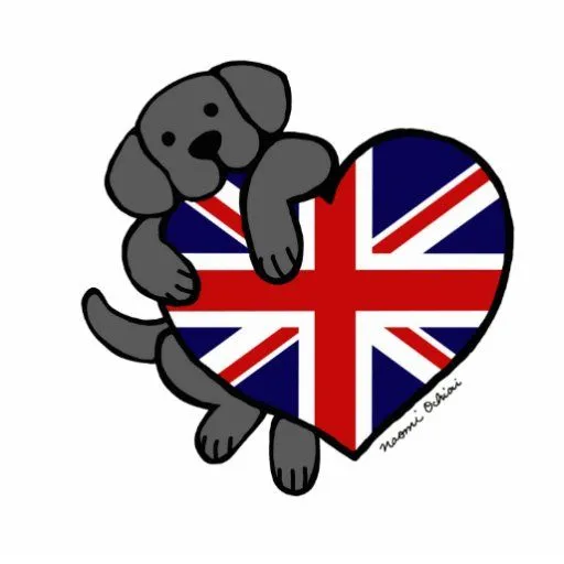 Labrador negro y dibujo animado del corazón 2 de l esculturas ...
