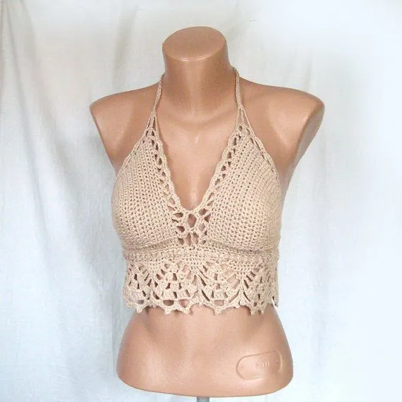 Lace crochet white halter /bikini top , Open back sexy bikini top ... Lace crochet white halter /bikini top , Open back sexy bikini top ...