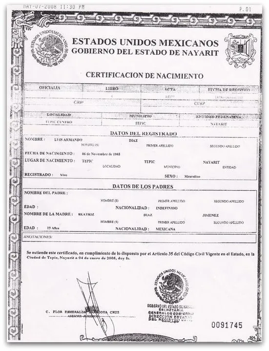 LAD: Rolan su verdadera acta de nacimiento | Colectivo Pericú LAD: Rolan su verdadera acta de nacimiento | Colectivo Pericú