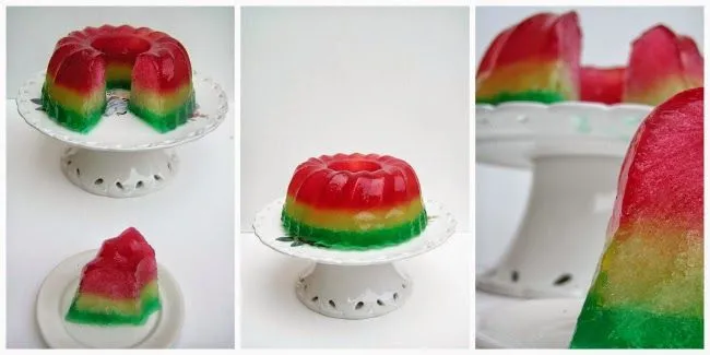 Lady Fogones: Gelatina helada de 3 colores