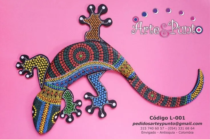 lagartijas puntillismo, dot painting, arteypunto | Arte y Punto ... lagartijas puntillismo, dot painting, arteypunto | Arte y Punto ...