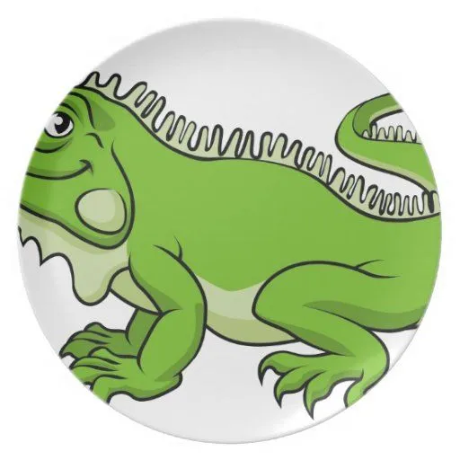 Lagarto de la iguana del dibujo animado platos para fiestas | Zazzle Lagarto de la iguana del dibujo animado platos para fiestas | Zazzle