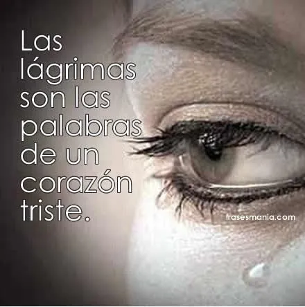 Las lágrimas son las palabras de un corazón .... Frases. Las lágrimas son las palabras de un corazón .... Frases.