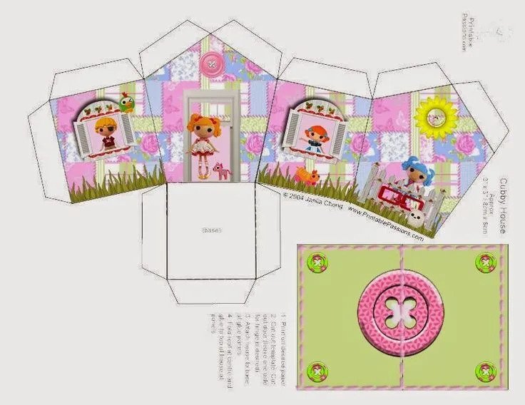 Lalaloopsy de Colores: Caja con Forma de Casa para Imprimir Gratis ... Lalaloopsy de Colores: Caja con Forma de Casa para Imprimir Gratis ...